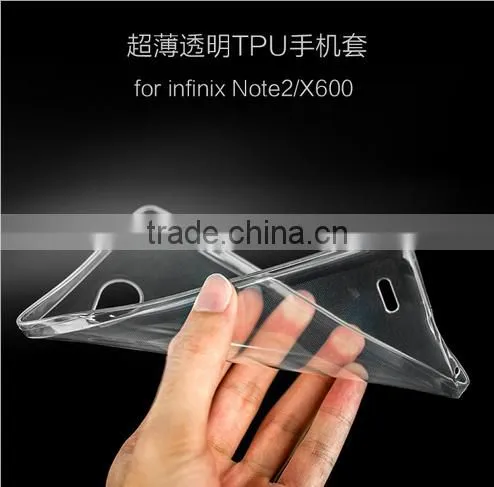 Keno 0.3mm Ultra Thin Clear Rubber Soft TPU Matte Back Cover Case for Infinix Note 2 X600