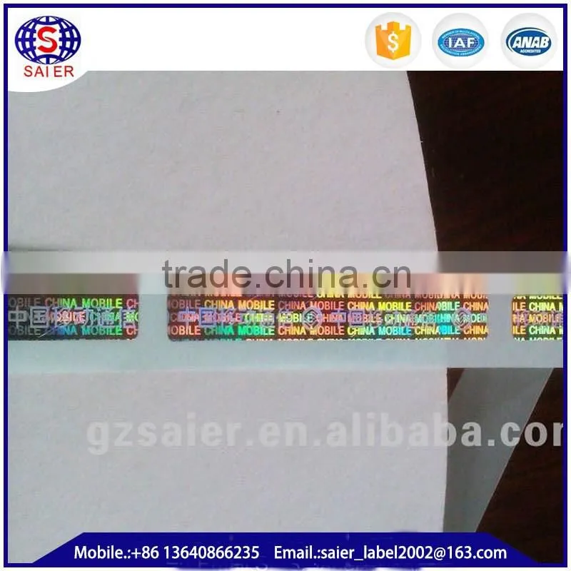 Anti Counterfeiting Hologram scratch off labels