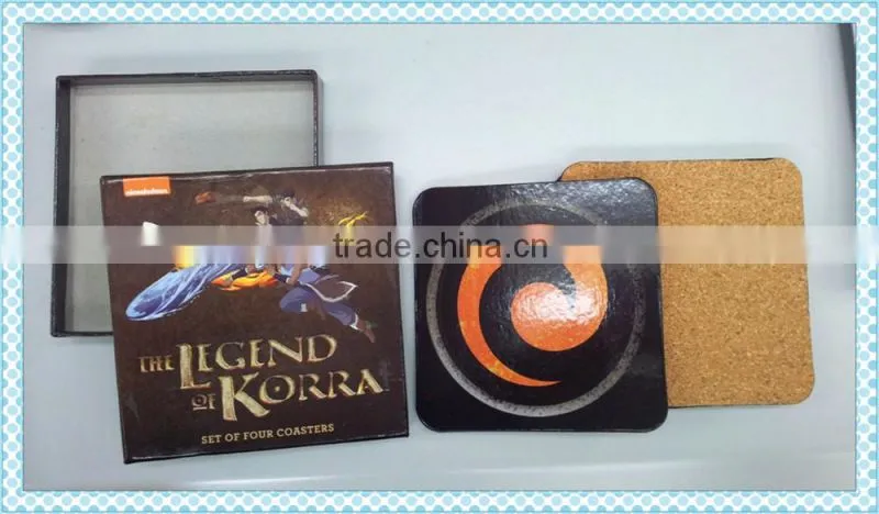 customer cork coaster; cork coaster; mdf coaster with cork bottom