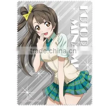 high quality microfibre glasses cleaning cloth with cartoon design sales of Japanese