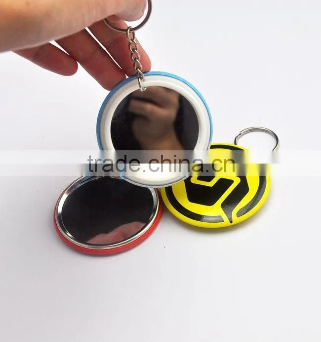metal keychain mirror / decorative decals for mirrors / decorated pocket mirrors