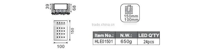 STONE for sale CE 15x10mm 8"*4" 2 W PC outdoor LED paver light