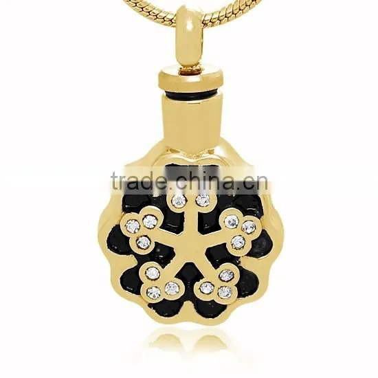 Online Wholesale Shop Discount 316L Stainless Steel Snowflake Cremation Jewelry Crystal Pendants