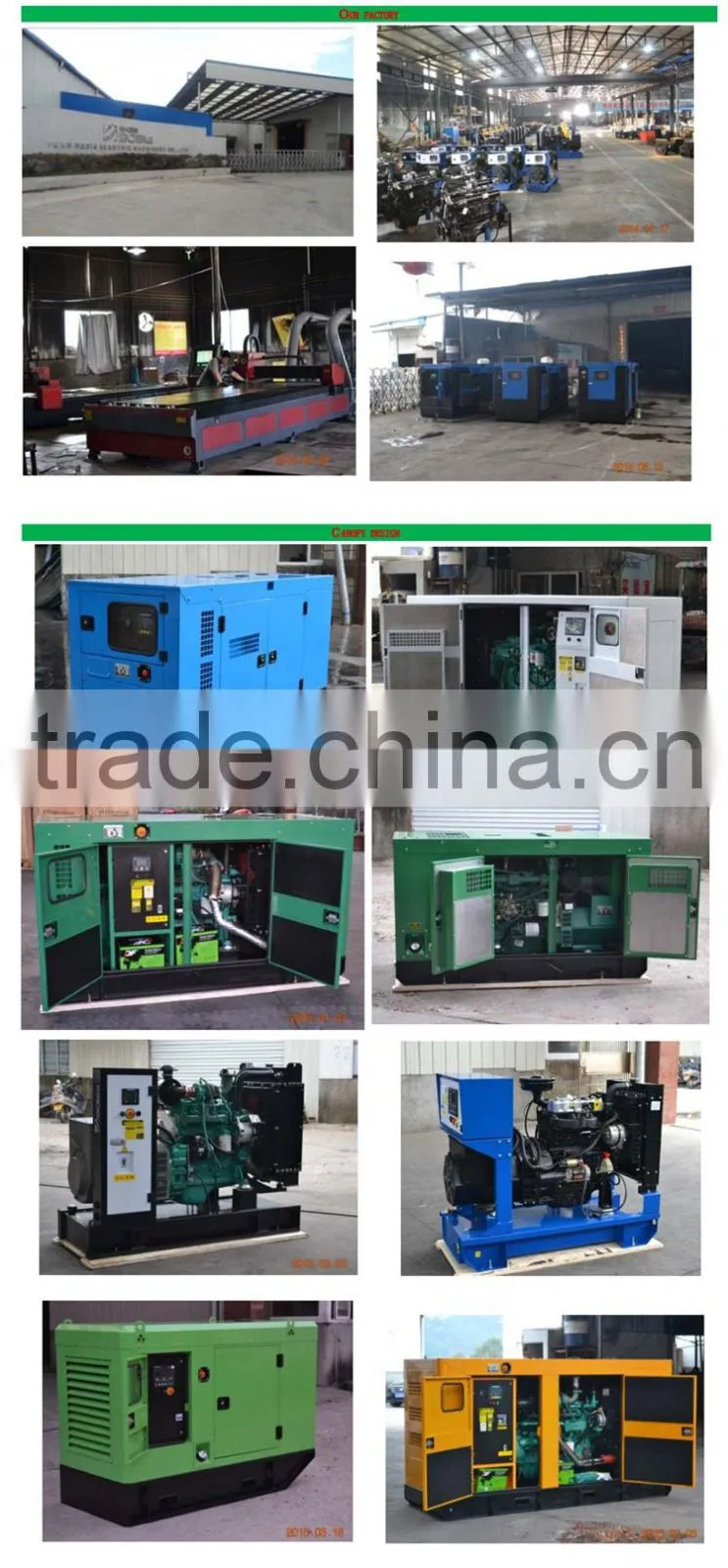 Low Price Good Quality Diesel Generators Powered by British Ricardo Engine 8KW to 250KW