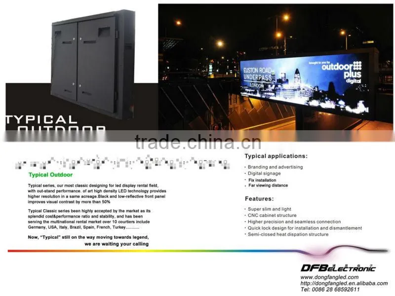 p10 outdoor stable led video panels