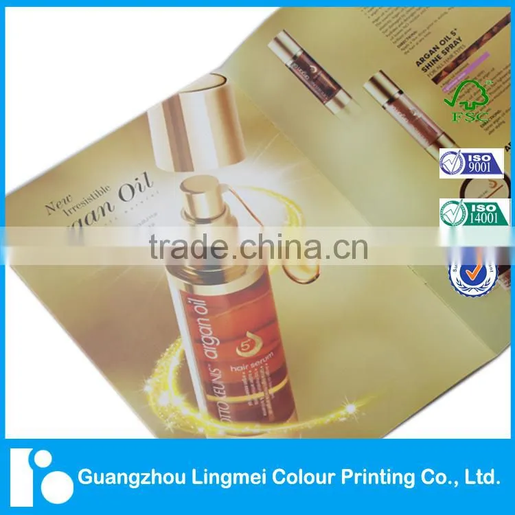 Body shop products catalogue printing service with saddle stitching