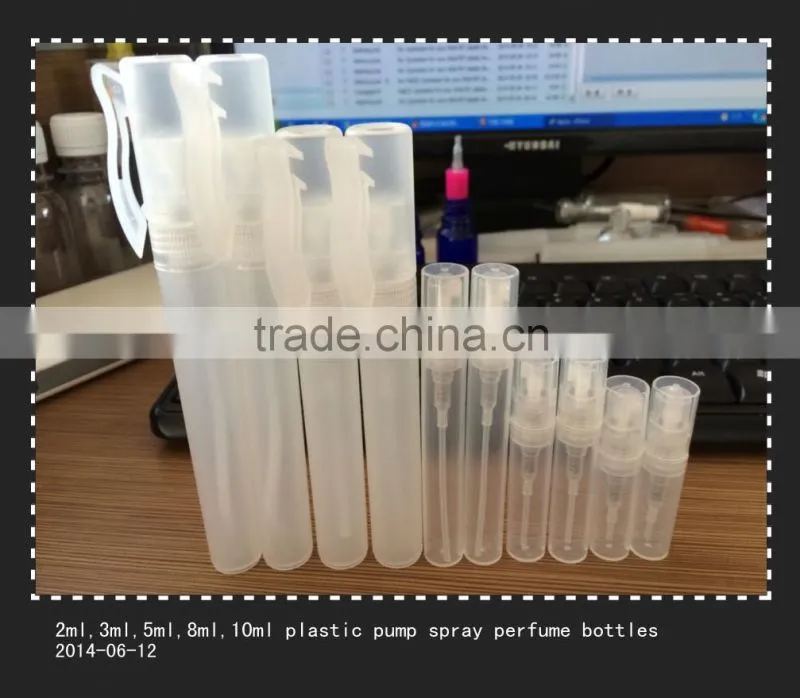 Fine mist pump spray perfume plastic bottle