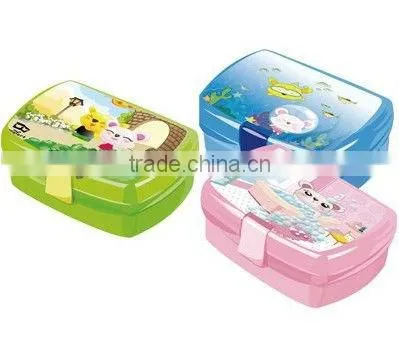 lovely colorful printing cartoon lunch box for kids
