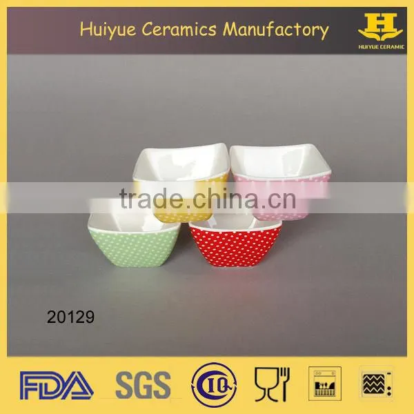 ceramic ramekin, ramkein dish with decal printing 20146