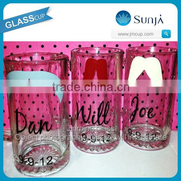 Beer Cup Custom Glass Steins Great Groomsmen gifts Glass Mug Steins