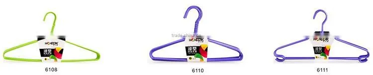 non slip pe coated metal kids short clothes hanger