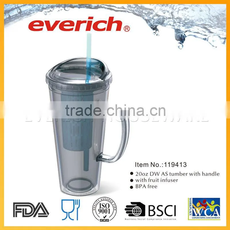 custom made empty small high end plastic infuser water bottle