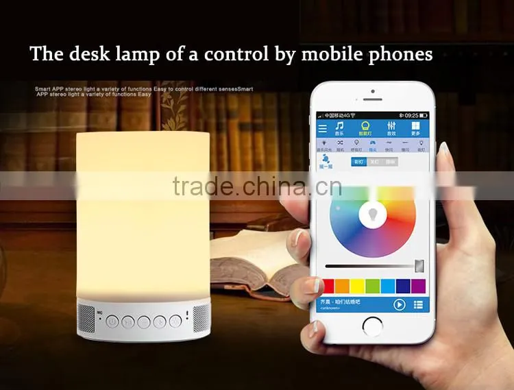 New gift portable led lamp bluetooth mini wireless speaker with alarm tf card time setting