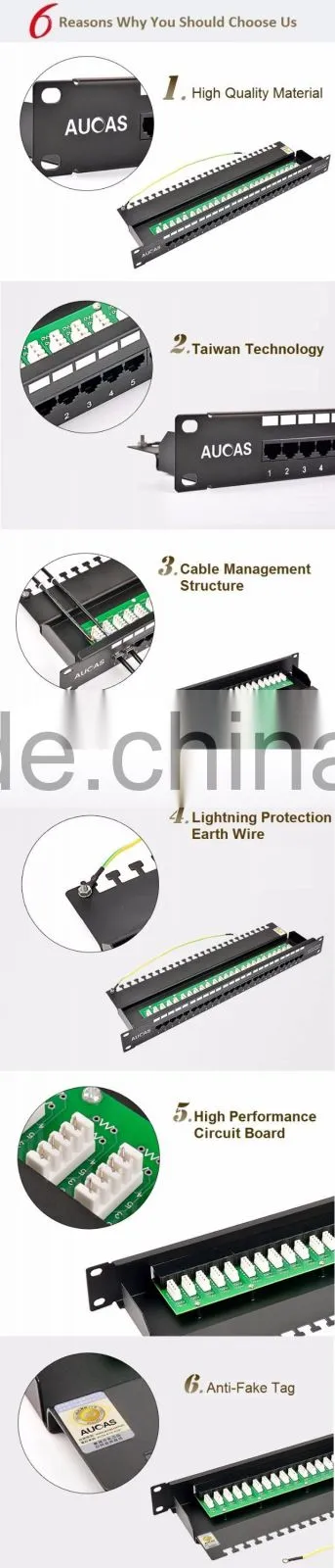 Taiwan Aucas Manufacture Telephone Voice RJ11 Patch Panel With Circuit Board Offer