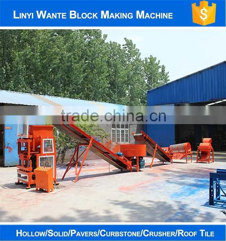 WT1-10 Automatic hydraulic eco interlocking compressed earth block machines in Russia