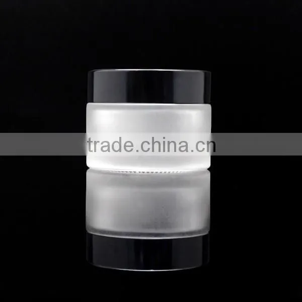 factory price 20g frosted glass jar with lid cream jar