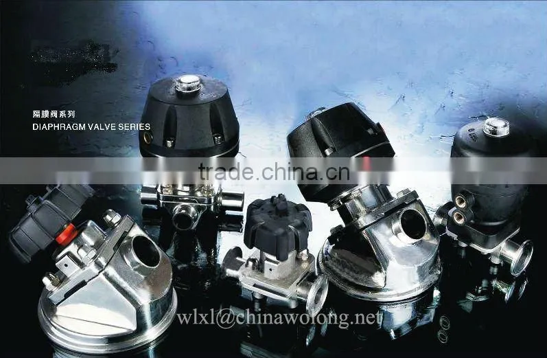 sanitary grade stainless steel manual clamp diaphragm valve