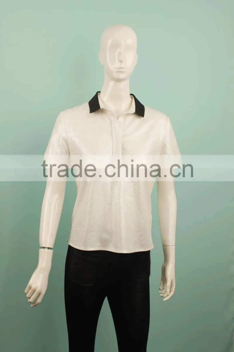 2016 latest fabric rib neckline polo shirt women shirt clothing