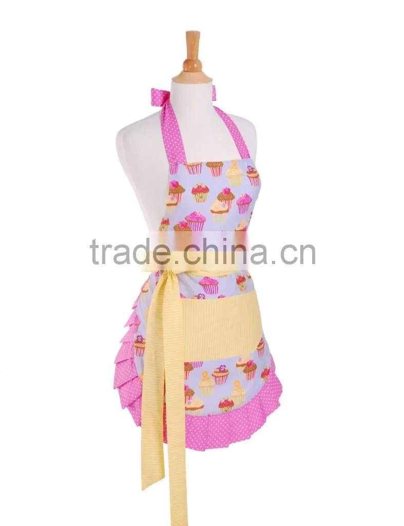 2016 New design 100%cotton sexy apron for women