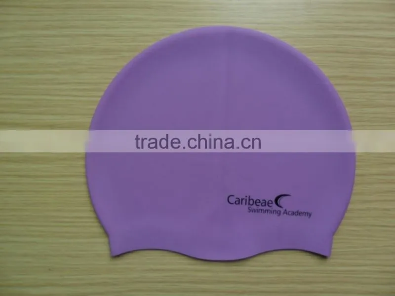 2015 hot selling different printed styles funny silicone swim cap