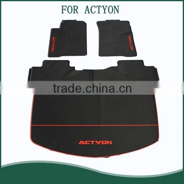 Car floor Cover Auto Mat for Ssangyong Actyon Sports full set with cargo liner