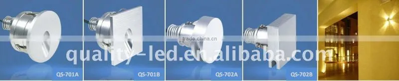 CE ROHS 1W 45 degree 75lm-95lm LED wall light