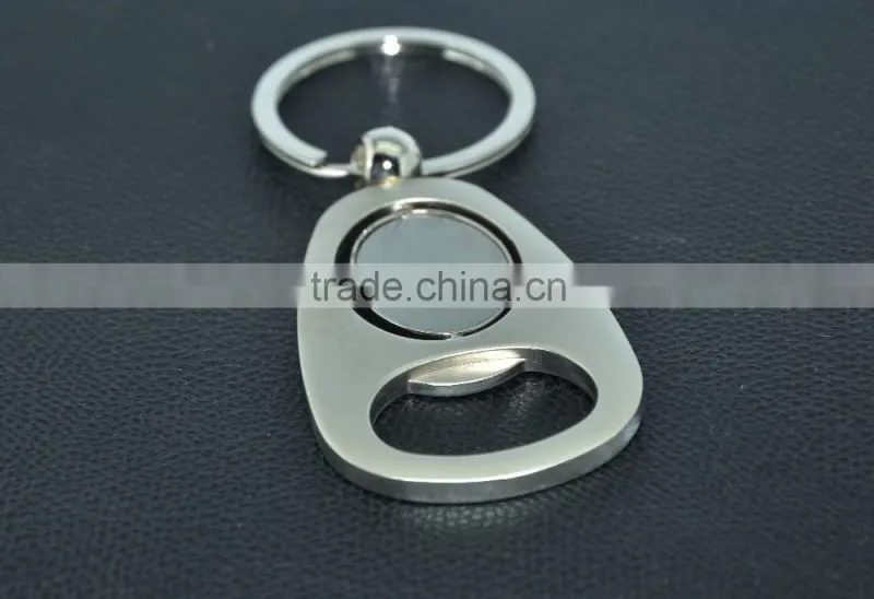 Rotatable Metal Bottle Opener keychain for Promotion