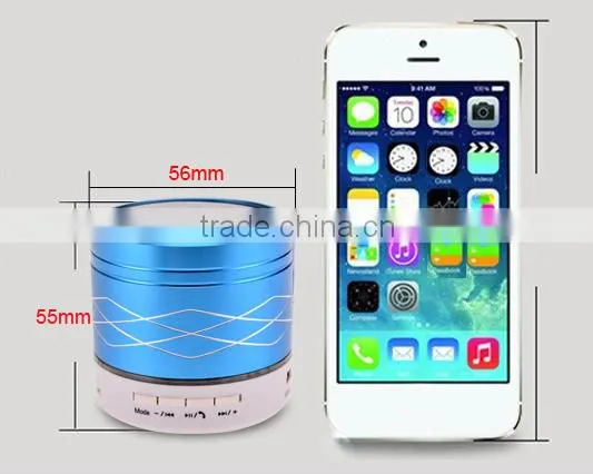 2015 New Round Portable Music Mini Wireless Bluetooth Speaker with FM Radio MP3 Player SV019702