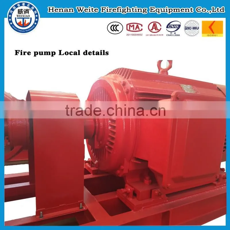 Speed 1480Kw Weite Fire Fighting Pump set used to gas station fire and rescue equipment Fire Pump