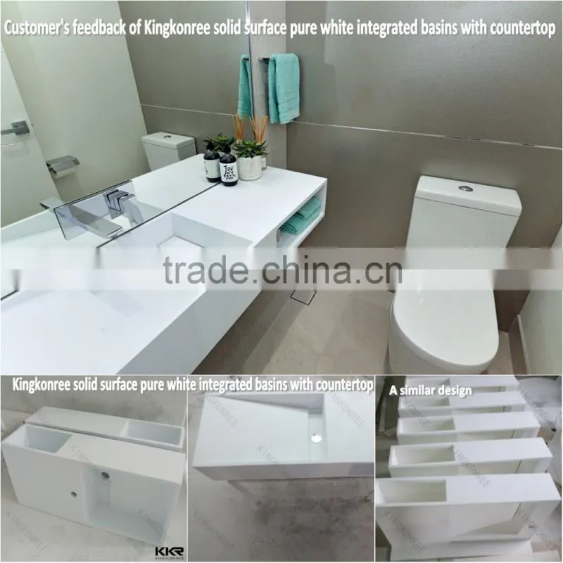 solid surface double sink bathroom vanity unit