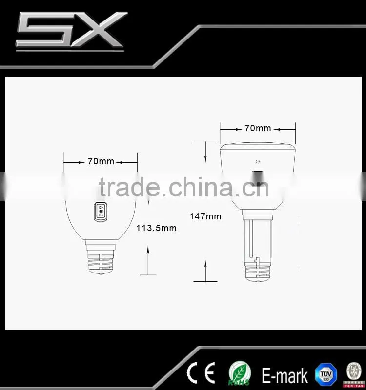 with e26,e27 for white color temperature 7W rechargeable magic lighting led light magic bulb