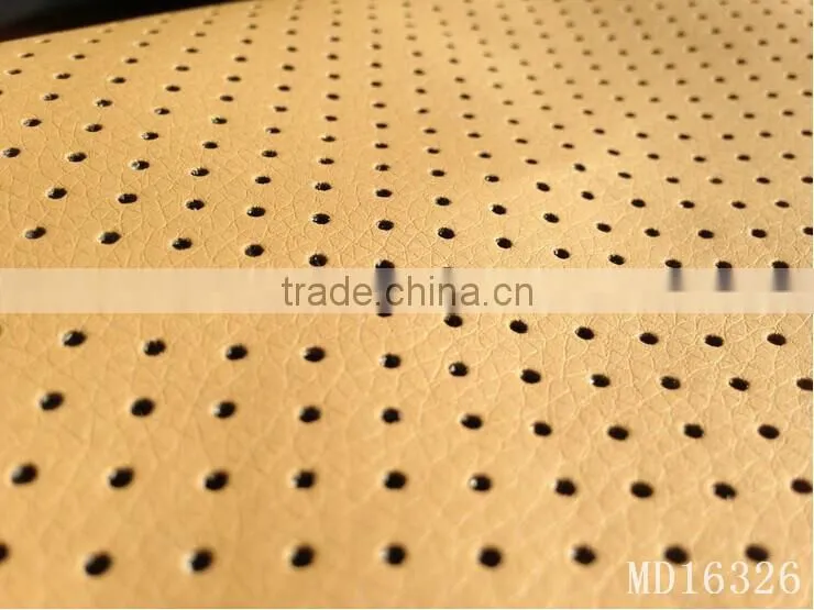 Pu punched leather for car seat upholstery