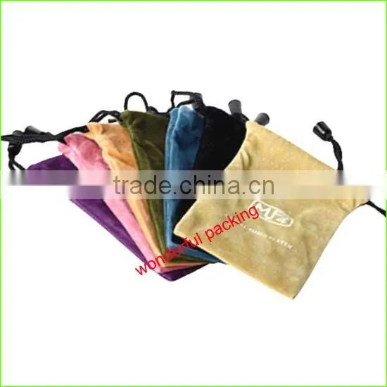 professional custom functional drawstring velvet pouch
