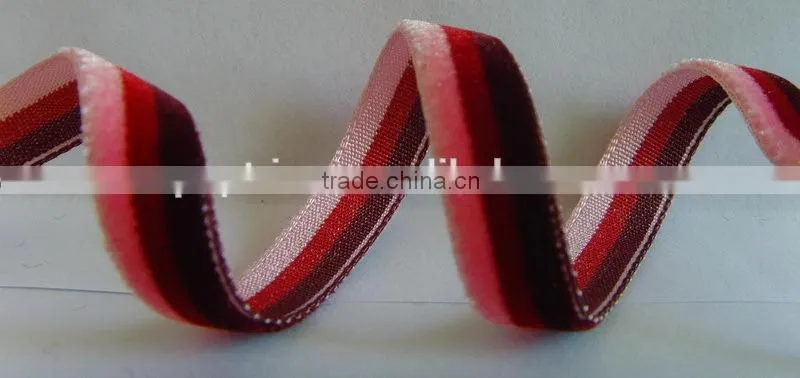 Single-face picot velvet ribbon