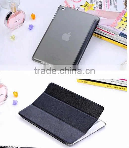 PU leather three folder best for ipad air case D0110