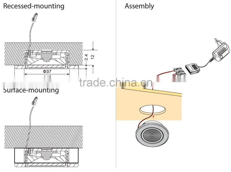 ISO9001 approved LED cabinet Lamps,1w led spot light for cabinet,DIY led kitchen furniture light