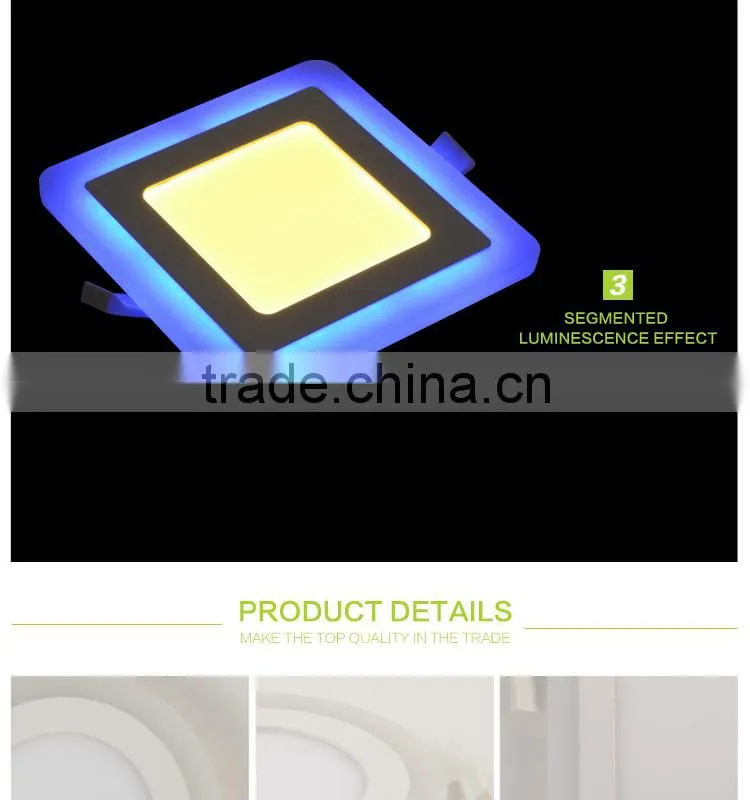 6w LED warm and cool white 2 color panel light (Side emit) round led panel light