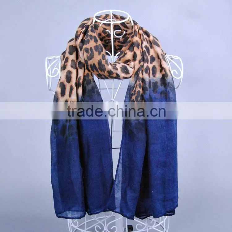 Leopard Pattern Viscose women shawl scarf Voile Scarves 180*90 Pashmina Shawls Muslim Hijab