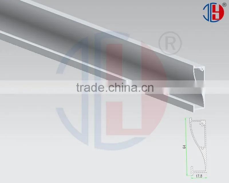 U L long length hidden handle aluminium for kitchen cabinet