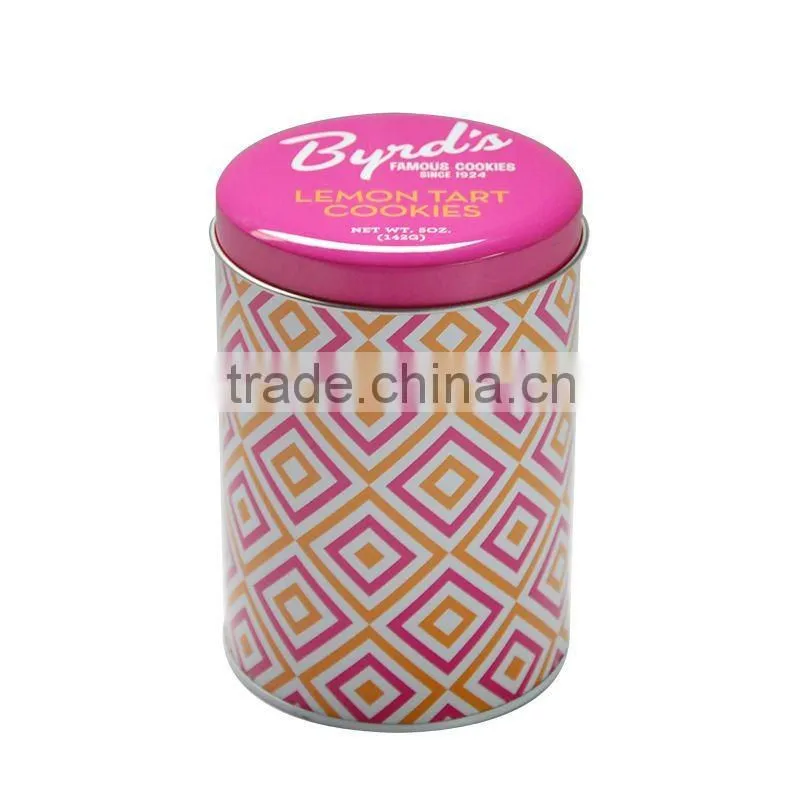 Custom Made Food Grade Round Shape Metal Box Tin Can for Tea Coffee