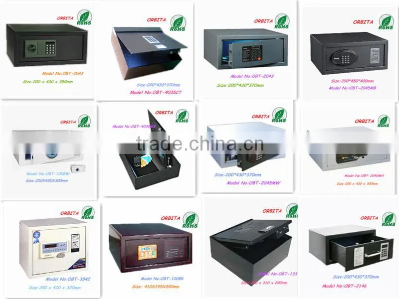 Mini hotel room safe deposit box, portable safe box, fireproof safe deposit box