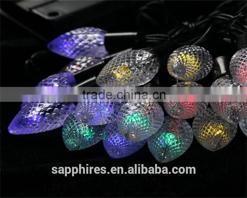 battery operated LED string lights with strawberry