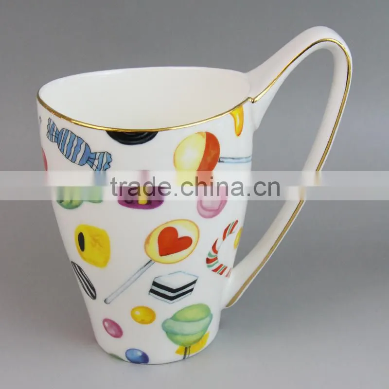 Ceramic yellow mug, paintable ceramics mug, 200ml mug