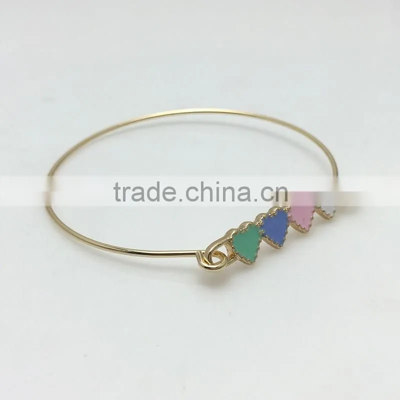 Top women factories for sale in china love charm enamel bangle