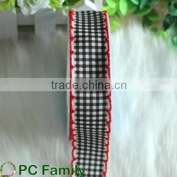 Jacquard ribbon embroidered trim