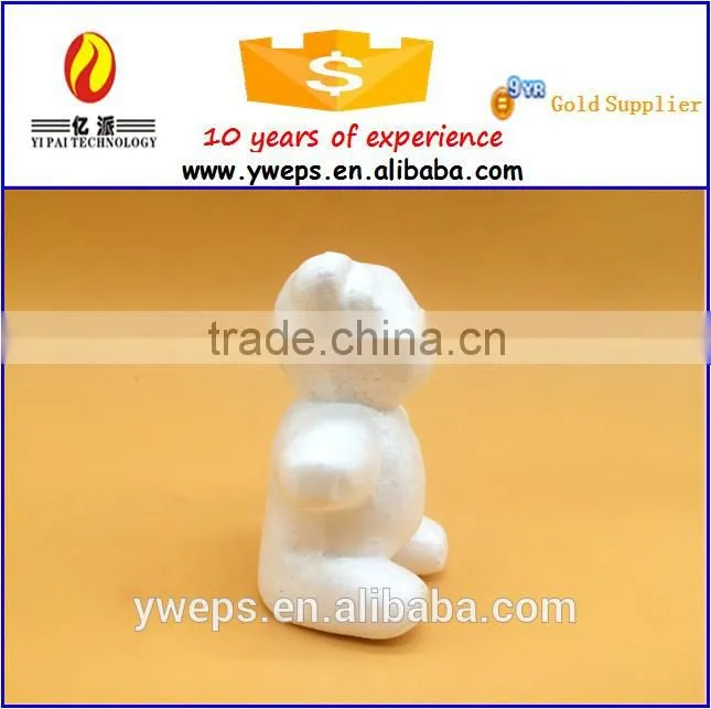 Flower bear plastic animal toy for decoration/toy diy for kids