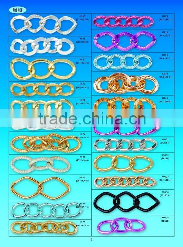 fashion jewelry aluminum double chains