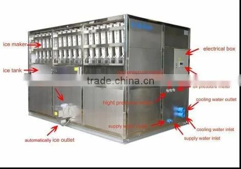 10 tons Ice Cube Machines Maker for Cooling Beverages
