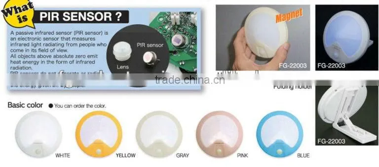 FGE CDS+ PIR Round Shape Sensor Baby Night Light