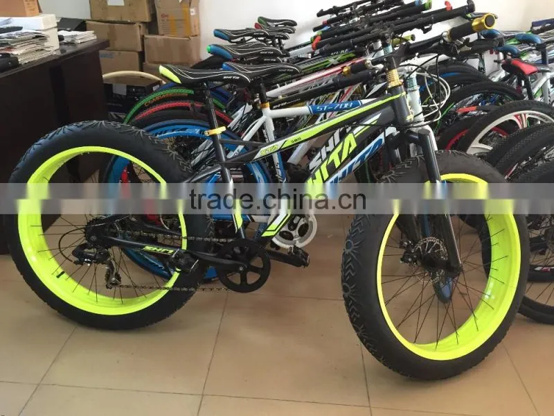 Pu Hong 2016 newest wholesale snow bicycle 26" wheels high carbon steel frame 8 speed snow bike